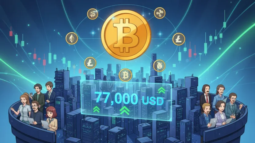 Bitcoin hovers near $77K as crypto markets stabilize