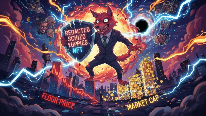 Redacted schizo yuppies NFT floor price and market cap breakdown